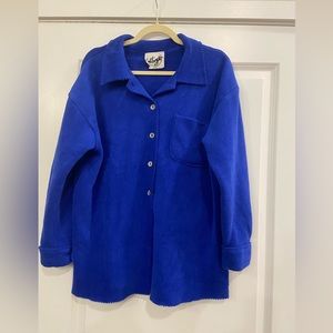 Starlight Royal Blue Cardigan Button Down Size Small